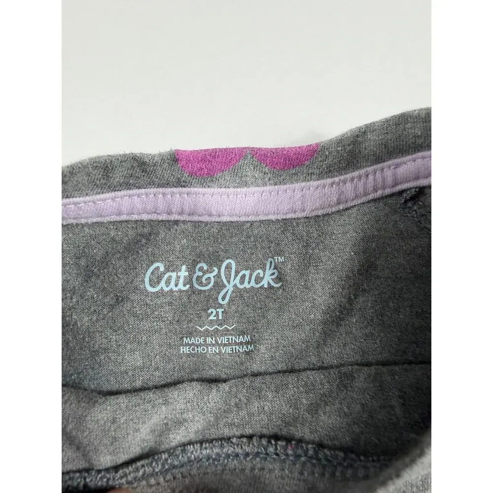 Gap & Cat & Jack Heart Print Peplum Tops Bundle Size 2